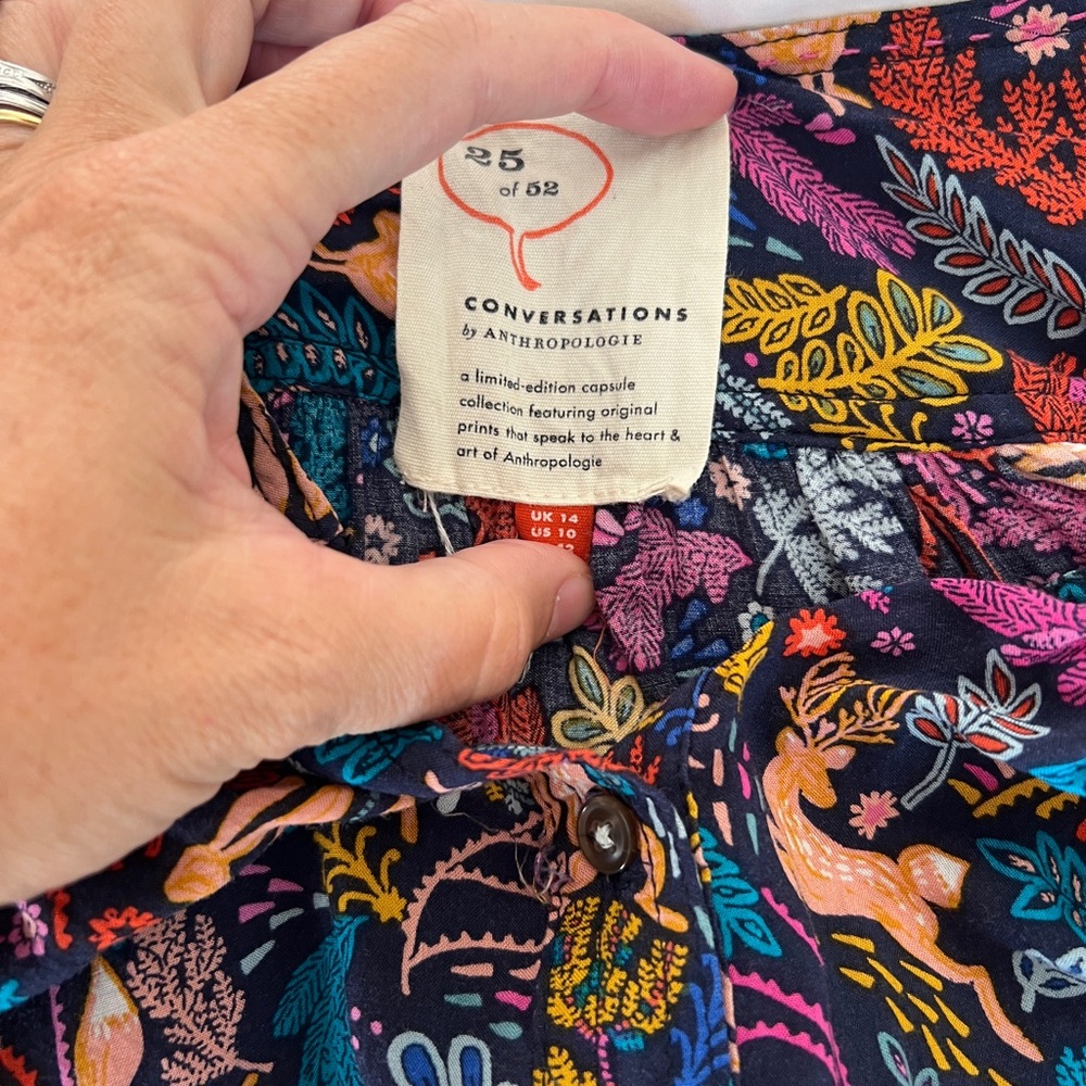 Anthropologie limited edition blouse, size 10